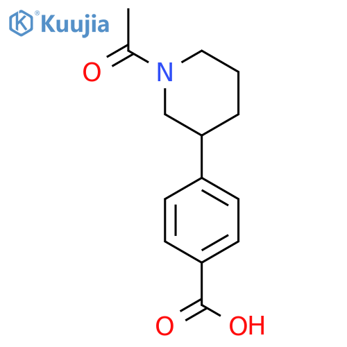 4-(1-acetylpiperidin-3-yl)benzoic acid structure