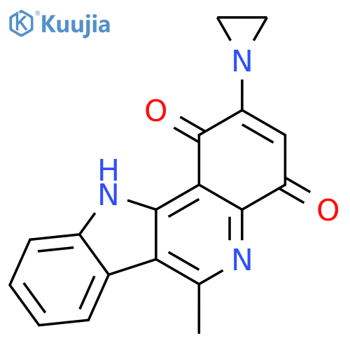 1H-Indolo[3,2-c]quinoline-1,4(11H)-dione,2-(1-aziridinyl)-6-methyl- structure