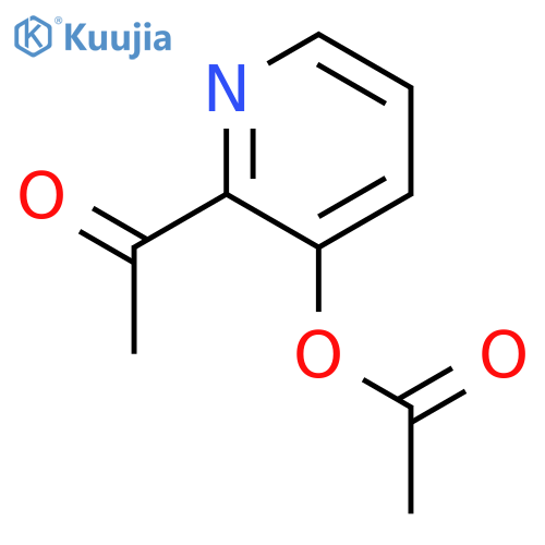 1-[3-(acetyloxy)-2-pyridinyl]-Ethanone structure