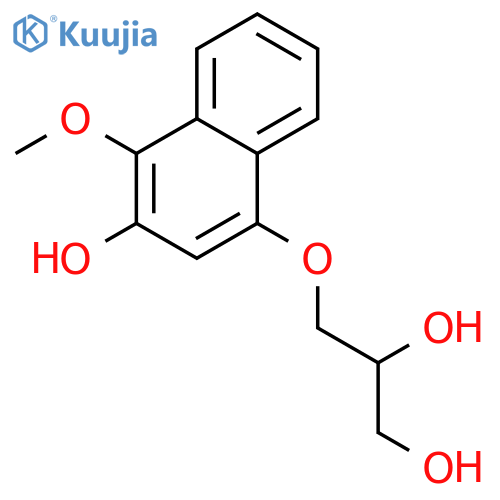 1,2-Propanediol,3-[(3-hydroxy-4-methoxy-1-naphthalenyl)oxy]- structure