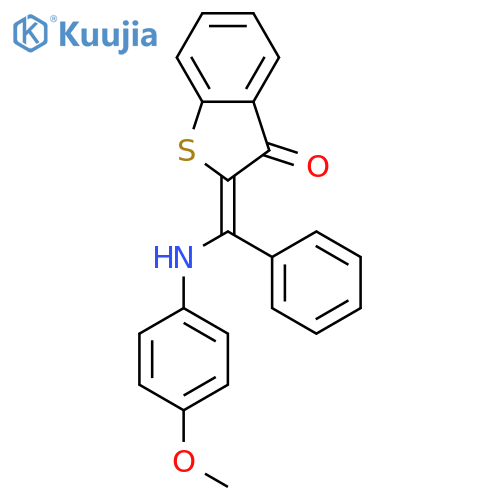 Benzo[b]thiophen-3(2H)-one, 2-[[(4-methoxyphenyl)amino]phenylmethylene]- structure