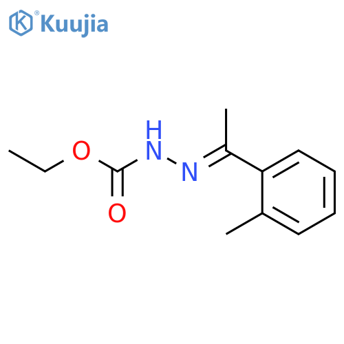 Hydrazinecarboxylic acid, [1-(2-methylphenyl)ethylidene]-, ethyl ester, (E)- structure