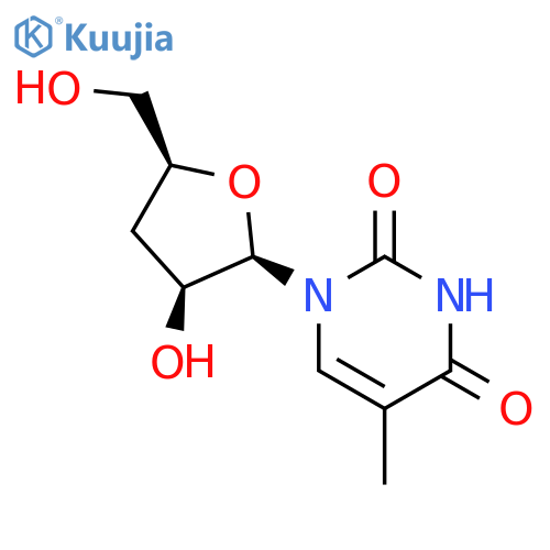 2,4(1H,3H)-Pyrimidinedione,1-(3-deoxy-b-D-threo-pentofuranosyl)-5-methyl- structure