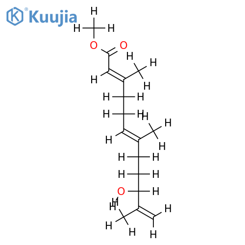 (2E,6E,10R)-10-hydroxy-3,7,11-trimethyldodeca-2,6,11-trienoaic acid methyl ester structure