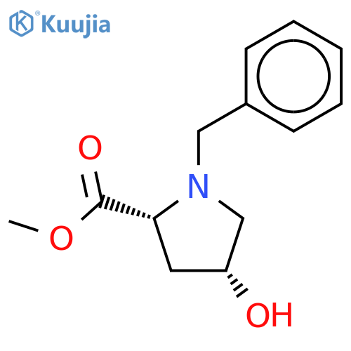 D-Proline, 4-hydroxy-1-(phenylmethyl)-, methyl ester, (4R)- structure