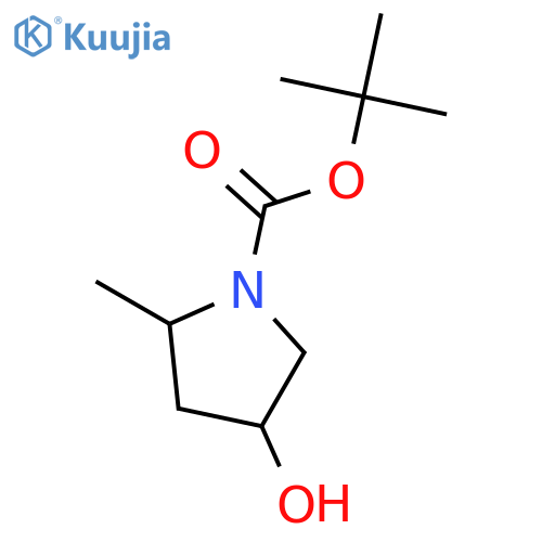 tert-butyl (2R,4R)-4-hydroxy-2-methylpyrrolidine-1-carboxylate structure
