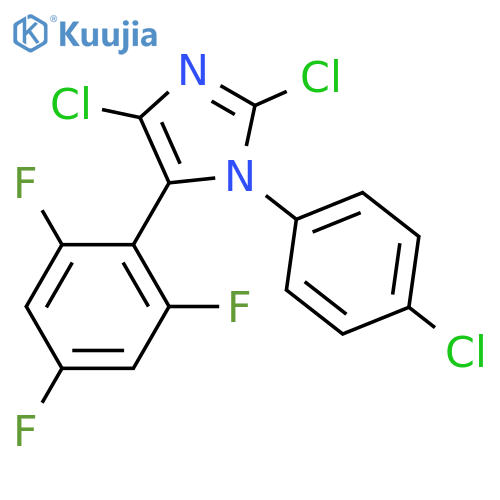 2,4-Dichloro-1-(4-chlorophenyl)-5-(2,4,6-trifluorophenyl)-1H-imidazole structure
