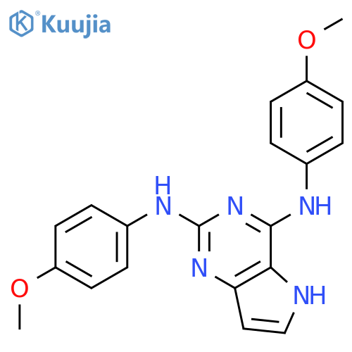 5H-Pyrrolo[3,2-d]pyrimidine-2,4-diamine,N2,N4-bis(4-methoxyphenyl)- structure