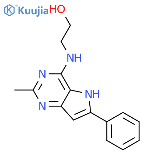 Ethanol,2-[(2-methyl-6-phenyl-5H-pyrrolo[3,2-d]pyrimidin-4-yl)amino]- structure