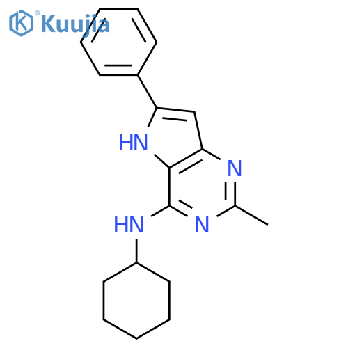 5H-Pyrrolo[3,2-d]pyrimidin-4-amine,N-cyclohexyl-2-methyl-6-phenyl- structure