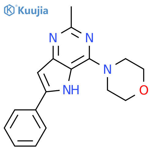 5H-Pyrrolo[3,2-d]pyrimidine,2-methyl-4-(4-morpholinyl)-6-phenyl- structure