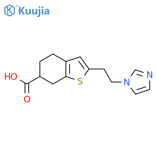 Benzo[b]thiophene-6-carboxylic acid,4,5,6,7-tetrahydro-2-[2-(1H-imidazol-1-yl)ethyl]- structure