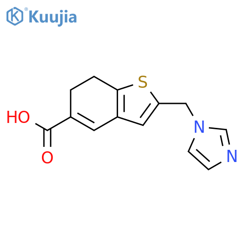 Benzo[b]thiophene-5-carboxylic acid,6,7-dihydro-2-(1H-imidazol-1-ylmethyl)- structure