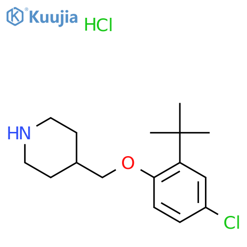 4-{2-(tert-Butyl)-4-chlorophenoxy-methyl}piperidine hydrochloride structure