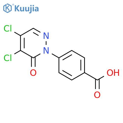 4-(4,5-dichloro-6-oxo-1,6-dihydropyridazin-1-yl)benzoic acid structure
