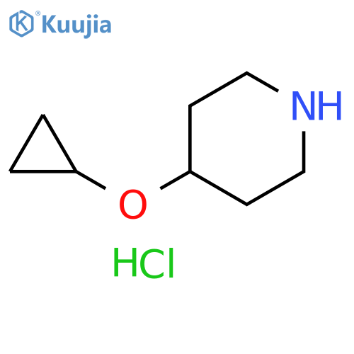 Piperidine, 4-(cyclopropyloxy)-, hydrochloride (1:1) structure