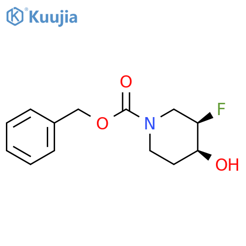benzyl (3R,4S)-3-fluoro-4-hydroxy-piperidine-1-carboxylate structure