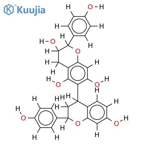 (2S)-7,4'-dihydroxyflavan-(4alpha->6)-epiafzelechin structure