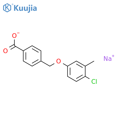 sodium 4-(4-chloro-3-methylphenoxy)methylbenzoate structure