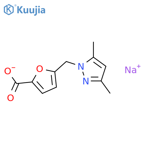 5-[(3,5-dimethyl-1H-pyrazol-1-yl)methyl]-2-furoate structure