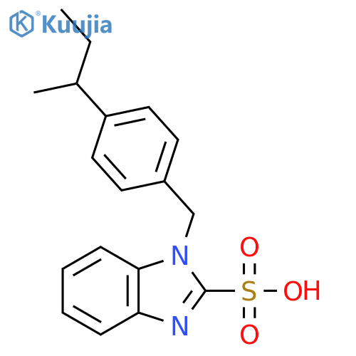 1-(4-(sec-Butyl)benzyl)-1H-benzo[d]imidazole-2-sulfonic acid structure