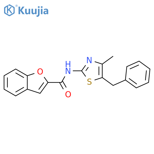 N-(5-benzyl-4-methyl-1,3-thiazol-2-yl)-1-benzofuran-2-carboxamide structure