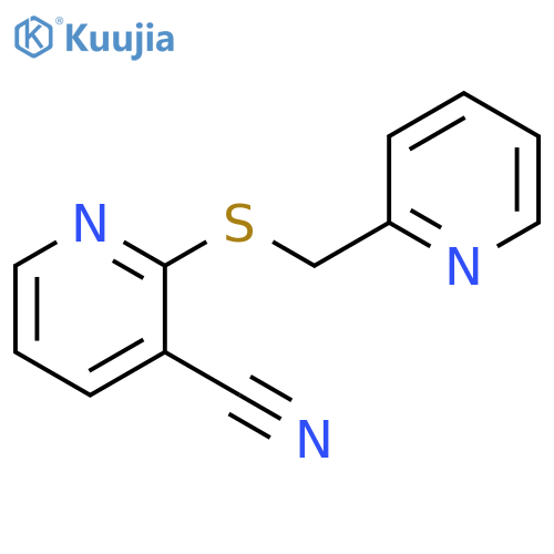 2-{[(pyridin-2-yl)methyl]sulfanyl}pyridine-3-carbonitrile structure