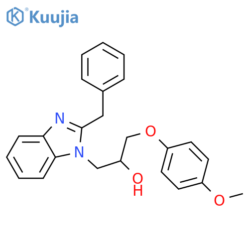 1-(2-benzyl-1H-1,3-benzodiazol-1-yl)-3-(4-methoxyphenoxy)propan-2-ol structure