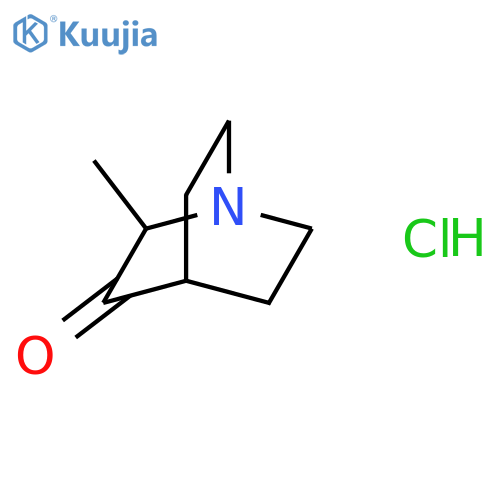 2-methyl-1-azabicyclo[2.2.2]octan-3-one,hydrochloride structure