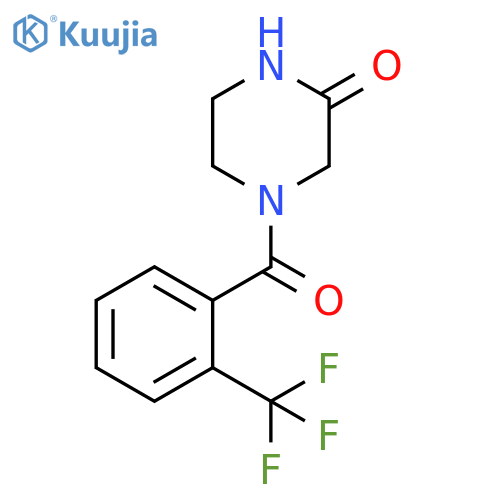 4-2-(trifluoromethyl)benzoylpiperazin-2-one structure