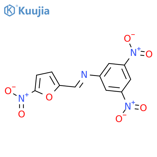 Benzenamine, 3,5-dinitro-N-[(5-nitro-2-furanyl)methylene]- structure