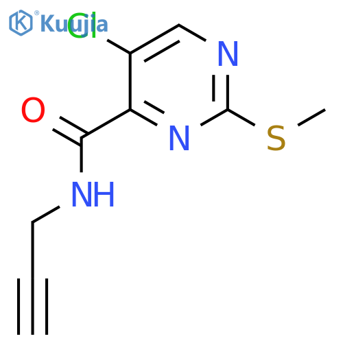 5-chloro-2-(methylsulfanyl)-N-(prop-2-yn-1-yl)pyrimidine-4-carboxamide structure