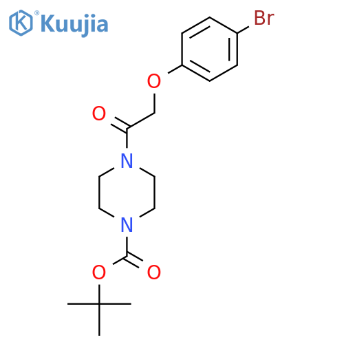 tert-butyl 4-2-(4-bromophenoxy)acetylpiperazine-1-carboxylate structure