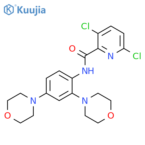 2-Pyridinecarboxamide, 3,6-dichloro-N-(2,4-di-4-morpholinylphenyl)- structure