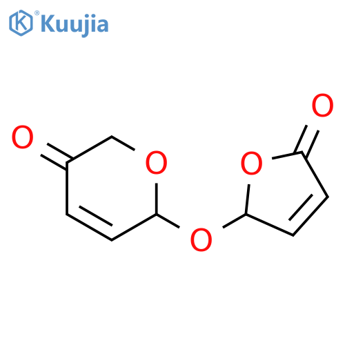 2H-Pyran-3(6H)-one, 6-[(2,5-dihydro-5-oxo-2-furanyl)oxy]- structure