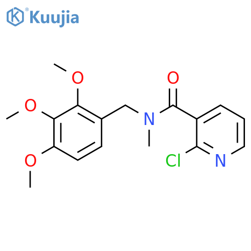 2-chloro-N-methyl-N-[(2,3,4-trimethoxyphenyl)methyl]pyridine-3-carboxamide structure