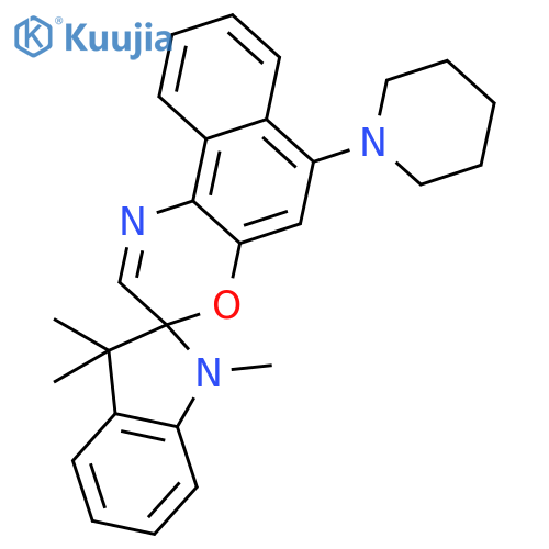 1,3,3-Trimethyl-6'-(piperidin-1-yl)spiroindoline-2,3'-naphtho2,1-b1,4oxazine structure