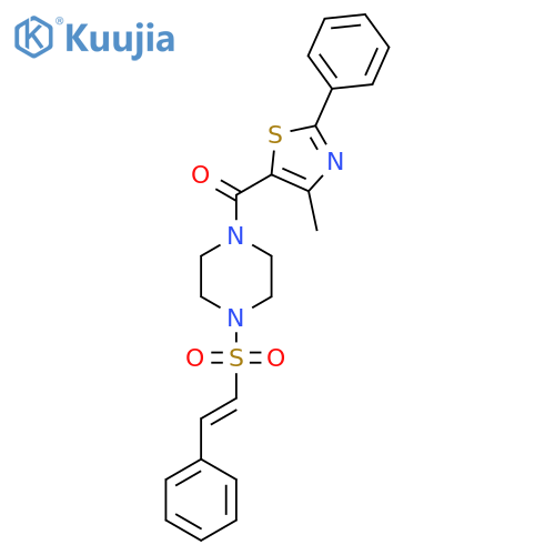 1-(4-Methyl-2-phenyl-1,3-thiazole-5-carbonyl)-4-(2-phenylethenesulfonyl)piperazine structure