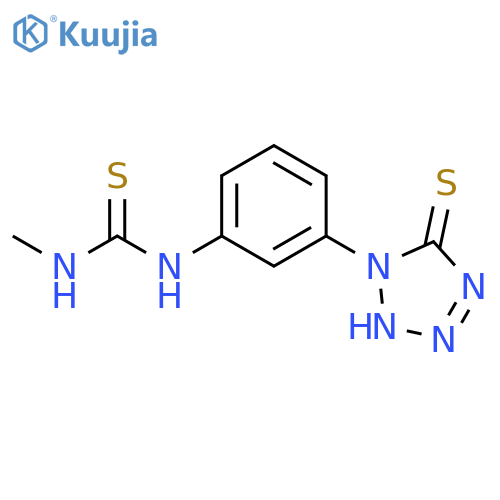 1-methyl-3-[3-(5-sulfanylidene-2H-tetrazol-1-yl)phenyl]thiourea structure