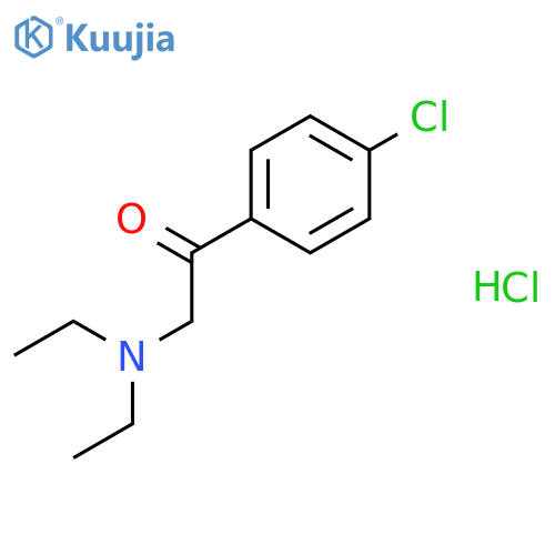 Ethanone, 1-(4-chlorophenyl)-2-(diethylamino)-, hydrochloride structure