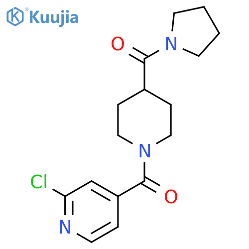 2-Chloro-4-[4-(pyrrolidine-1-carbonyl)piperidine-1-carbonyl]pyridine structure