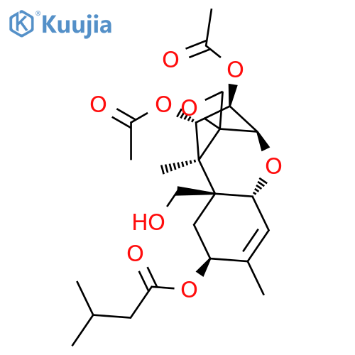 Trichothec-9-ene-3,4,8,15-tetrol,12,13-epoxy-, 3,4-diacetate 8-(3-methylbutanoate), (3a,4b,8a)- structure