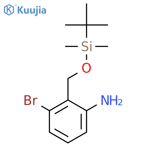3-bromo-2-((tert-butyldimethylsilyloxy)methyl)aniline structure