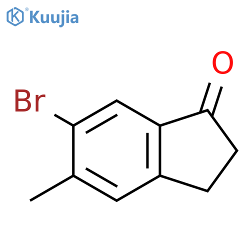 6-bromo-5-methyl-2,3-dihydro-1H-inden-1-one structure