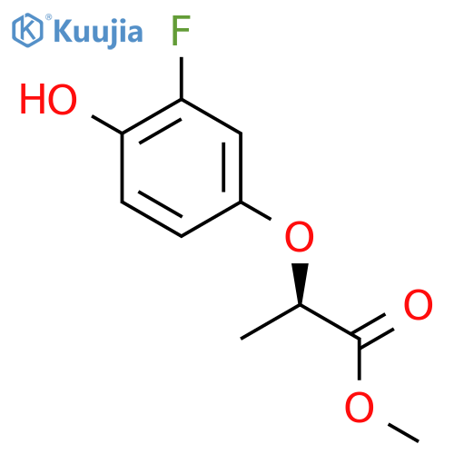 Propanoic acid, 2-(3-fluoro-4-hydroxyphenoxy)-, methyl ester, (R)- structure