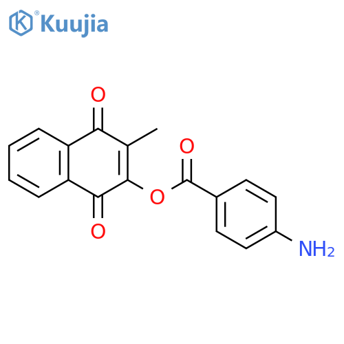 3-Methyl-1,4-dioxo-1,4-dihydronaphthalen-2-yl 4-aminobenzoate structure