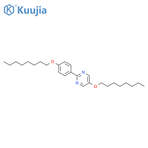 Pyrimidine,5-(octyloxy)-2-[4-(octyloxy)phenyl]- structure
