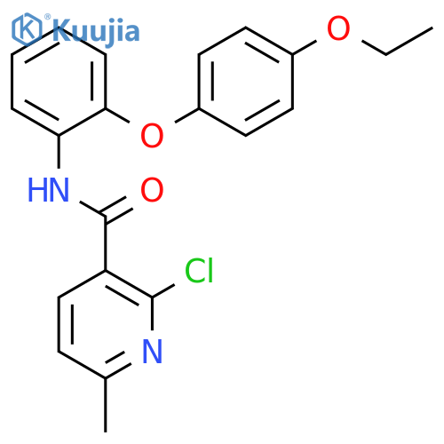 2-chloro-N-[2-(4-ethoxyphenoxy)phenyl]-6-methylpyridine-3-carboxamide structure