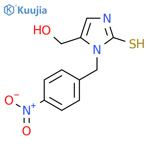 (2-Mercapto-1-(4-nitrobenzyl)-1H-imidazol-5-yl)methanol structure