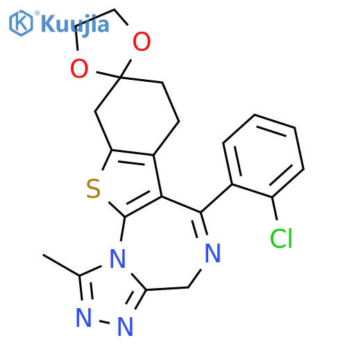 SPIRO[4H-[1]BENZOTHIENO[3,2-F][1,2,4]TRIAZOLO[4,3-A][1,4]DIAZEPINE-9(8H),2'-[1,3]DIOXOLANE], 6-(2-CHLOROPHENYL)-7,10-DIHYDRO-1-METHYL- structure